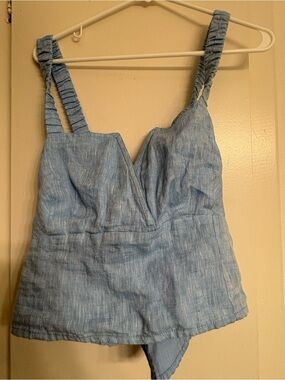 Light Blue Textured Tank Top